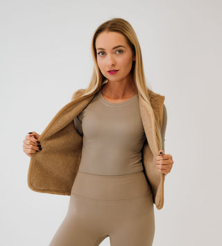 Woolvibes Weste "Camel"